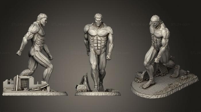Статуэтки герои, монстры и демоны (Бронированный Титан, STKM_0628) 3D модель для ЧПУ станка